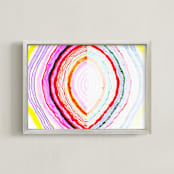 "Great with Agate No 1" - Art Print in HOT PINK by HAPI ART - Framed