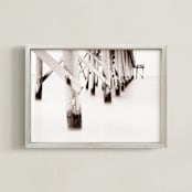 "The Full Length of Waves" - Art Print in Seagull by Matthew Koehnemann - Framed