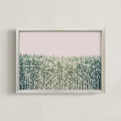 "Corn Field" - Art Print in muted green by Alexis Arnold - Framed
