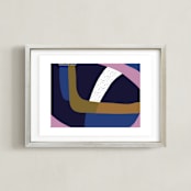 "Emotional" - Art Print in Persian Blue by Christina Flowers - Framed