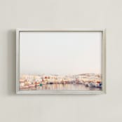"Evening in Greece" - Art Print in Grecian Slate by Gabrial Reising - Framed