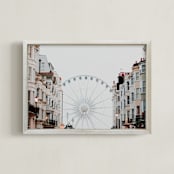 "Down the Street" - Art Print in Coastal Fog by Annie Montgomery - Framed