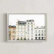"Montebello" - Art Print in Beige by Heather Deffense - Framed