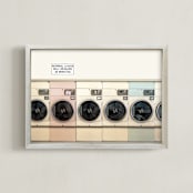 "at the laundromat" - Art Print in isabelline by Maja Cunningham - Framed