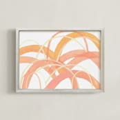 "Mountain Sunrise" - Art Print in Sunrise Pink by Christina Flowers - Framed