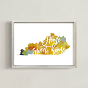 "Kentucky (Goldenrod)" - Art Print in Goldenrod by Holly Whitcomb - Framed