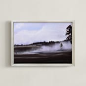"Chandler Farm" - Art Print in Misty Lavender by Emma Ballou - Framed
