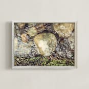 "Earthy Love" - Art Print in Rock Brown by Gray Star Design - Framed