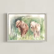 "Till Next Time" - Art Print in Green by XL - Framed