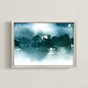 "Distant Dusk I" - Art Print in Night Sky by Lindsay Megahed - Framed