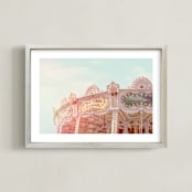 "Le Carrousel" - Art Print in Mint by Paola Benenati - Framed