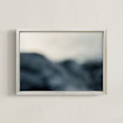 "Untamed Blues Series 6" - Art Print in Midnight Blue by AMANDA LOMAX - Framed