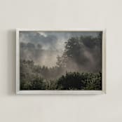 "Summer sunrise II" - Art Print in Water and Fire by Lying on the grass - Framed