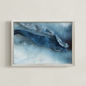 "Ness" - Art Print in Indigo by Lynann Colligan - Framed