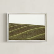 "Swooped III" - Art Print in evergreen by Kamala Nahas - Framed