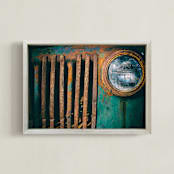 "One Head Light" - Art Print in rusty brown by Alexis Arnold - Framed