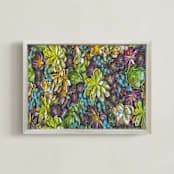 "Desert Succulents" - Art Print in Desert Succulent Green by Mariecor Agravante - Framed