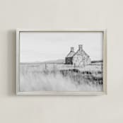 "highland prairie V mono" - Art Print in ash by Kamala Nahas - Framed