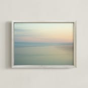 "Soft Skies" - Art Print in Mint Green by Cristina Marie - Framed