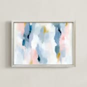 "Snowbird" - Art Print in Winter Sky by Nicoletta Savod - Framed