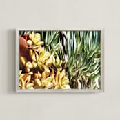 "Semi-Arid" - Art Print in Succulent Greenery by Mariecor Agravante - Framed