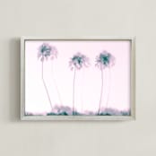 "Keep Palm and Carry On" - Art Print in Pink by AMANDA LOMAX - Framed