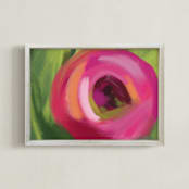 "Rosie Day" - Art Print in Vivid Pink by Artsy Canvas Girl Designs - Framed