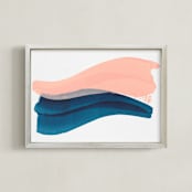 "Dancer by the Sea" - Art Print in Ballet Pink by Christina Flowers - Framed