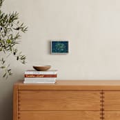 "NATURAL TEXTURE II" - Art Print in Turquoise by Lying on the grass - In a Room