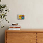 "Golden Empyrean Fields" - Art Print in Empyrean Golden Yellow by Mariecor Agravante - In a Room