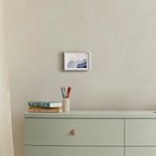 "Sweetly Dreaming" - Art Print in Blue by Karen Kardatzke - In a Room