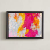 "Iced Raspberry" - Art Print in Raspberry Pink by Tanya Lee Design - Framed Canvas