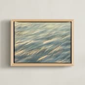 "Waves of Tinsel" - Art Print in Greenish Grey by Cristina Marie - Framed Canvas