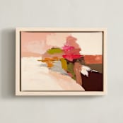 "Night Ride" - Art Print in Pink by Caryn Owen - Framed Canvas