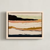 "Bike Path" - Art Print in Black by Caryn Owen - Framed Canvas