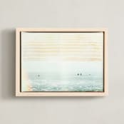 "County Line 3" - Art Print in Ocean by Kamala Nahas - Framed Canvas
