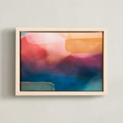 "Mended" - Art Print in Blushed Pink by Helen Makadia - Framed Canvas