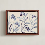 "Midnight Blossoms" - Art Print in Shadowed Lavender by Alisa Galitsyna - Framed Canvas