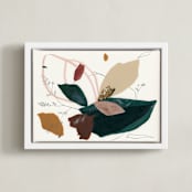 "I Wandered in the Forest" - Art Print in Forest Green by Sarah McInroe - Framed Canvas