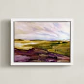 "Land View" - Art Print in Olive by Jen Florentine - Framed Canvas