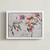 "Fiori di Firenze" - Art Print in Tuscan Rose by Sonal Nathwani - Framed Canvas
