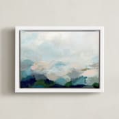 "Lifting Fog" - Art Print in Jewel by Nicole Walsh - Framed Canvas