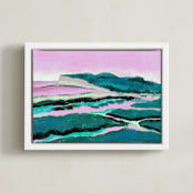 "Seven Sisters" - Art Print in Ocean by Tishya Oedit - Framed Canvas