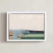 "Precipitous" - Art Print in Moss by Eric Ransom - Framed Canvas