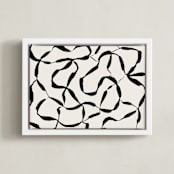 "Chain of events" - Art Print in Black Jack by Jaqui Falkenheim - Framed Canvas
