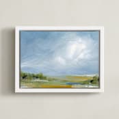 "October" - Art Print in Sky by Roberta Hoiness Art - Framed Canvas