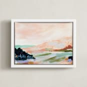 "Sandstone Cliffs" - Art Print in Blush by Kayla King - Framed Canvas