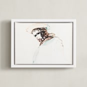 "painting of a man" - Art Print in bark by Ramnik Velji - Framed Canvas