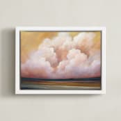 "Hope and Warmth" - Art Print in Honey Yellow by Mya Bessette - Framed Canvas