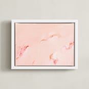 "Pink clouds" - Art Print in Blush Pink by Lucrecia Caporale - Framed Canvas